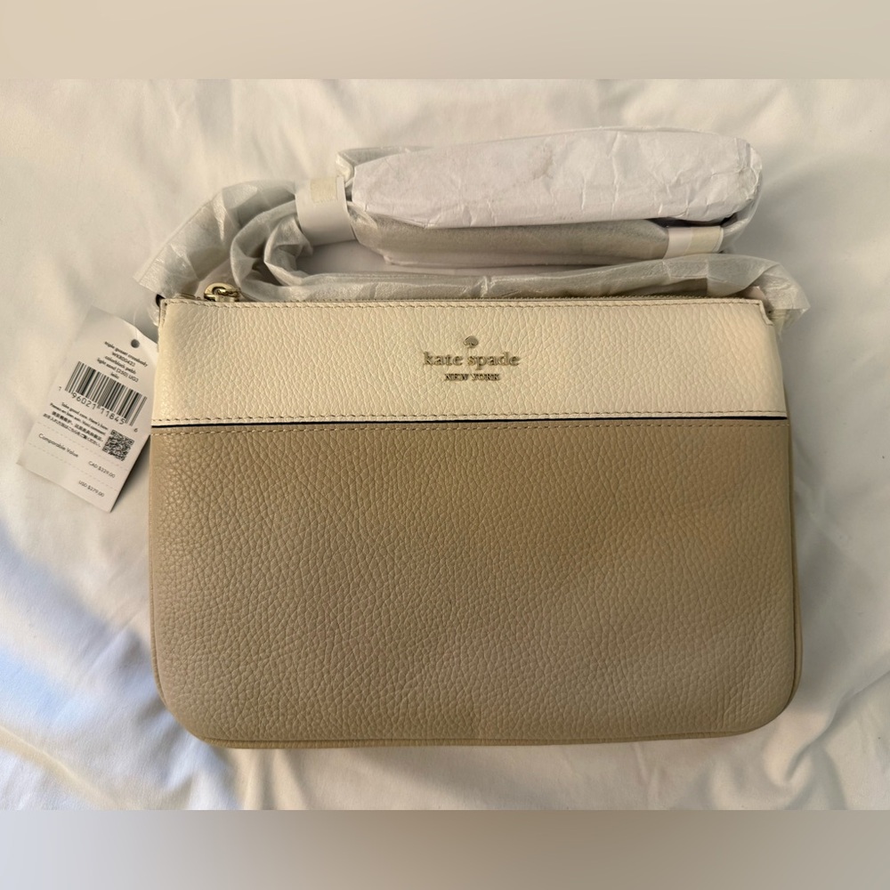 Kate Spade Beige and Off-White Crossbody Bag